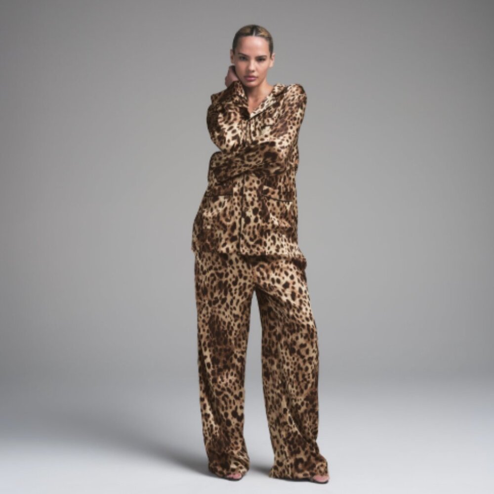 Dolce&Gabbana x SKIMS SILK LONG SLEEVE SLEEP SET